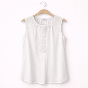 CABI | White Sleeveless Blouse Top - Women's Small